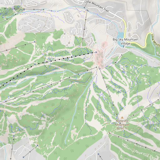 OpenStreetMap map of Snake Bite Ski Trail, MT