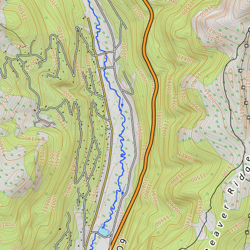 OpenTopoMap map of Moose Creek, CO
