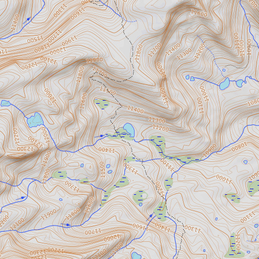 OpenTopoMap map of Native Lake, CO