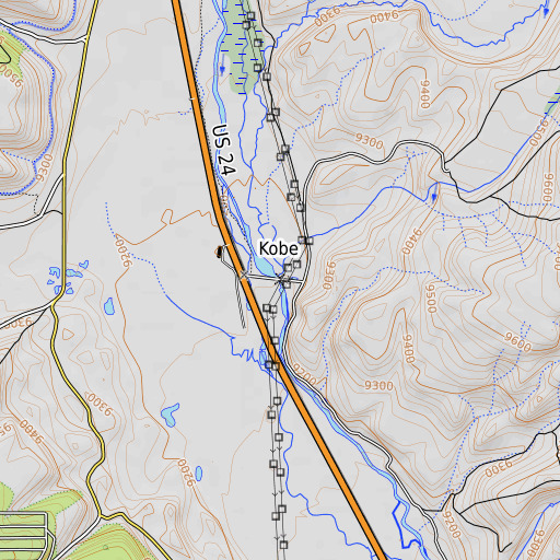 OpenTopoMap map of Spring Creek, CO