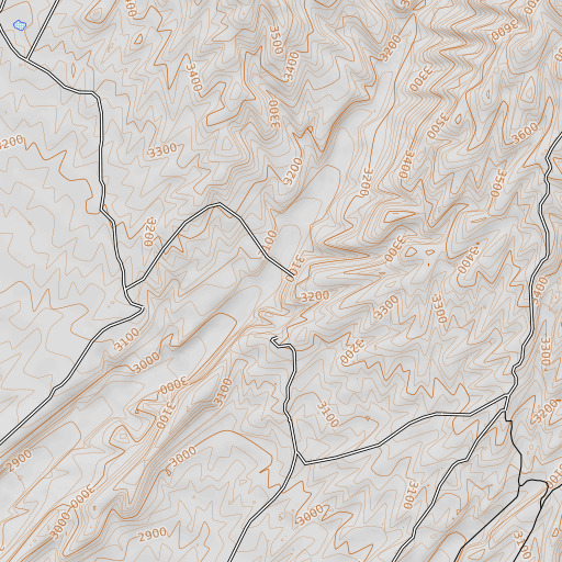 OpenTopoMap map of Bone Spring Well, AZ