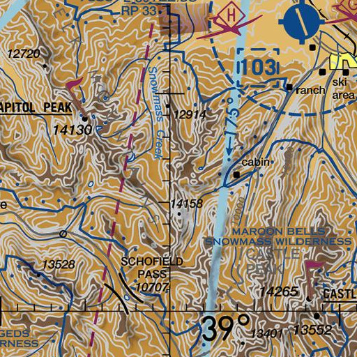 FAA VFR chart of Buckskin Pass, CO