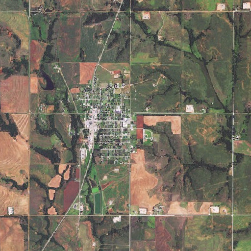 Aerial imagery of Leedey Elementary School, OK