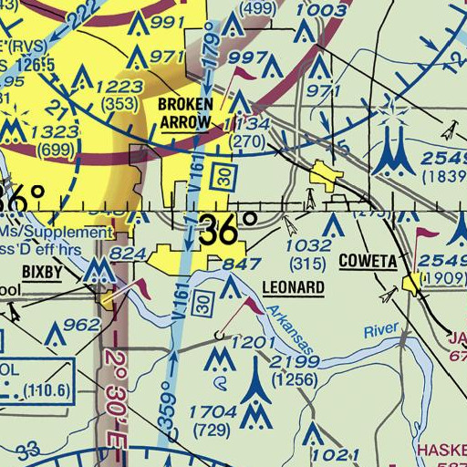 FAA VFR chart of Spring Creek Elementary School, OK
