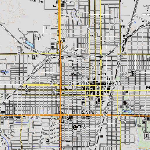 OpenTopoMap map of Lincoln Elementary School, OK