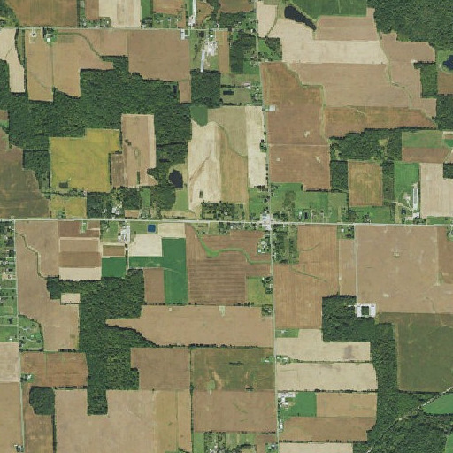 Aerial imagery of Delphi Cemetery, OH
