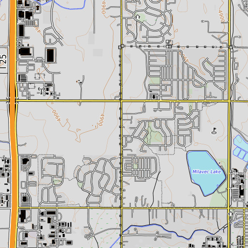 OpenTopoMap map of Dailey School, CO