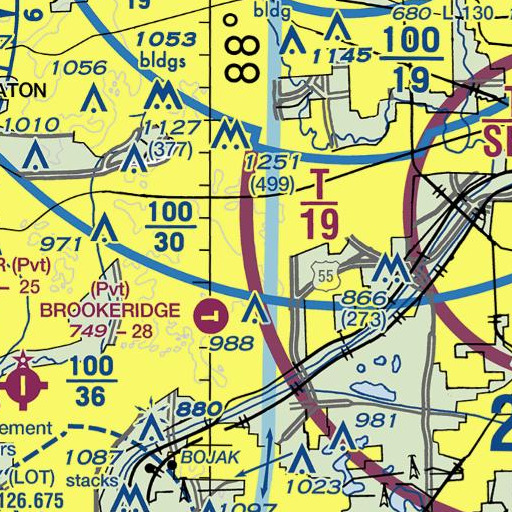 FAA VFR chart of Mark Delay School, IL