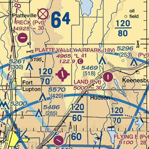 FAA VFR chart of Colfer Sloughs, CO