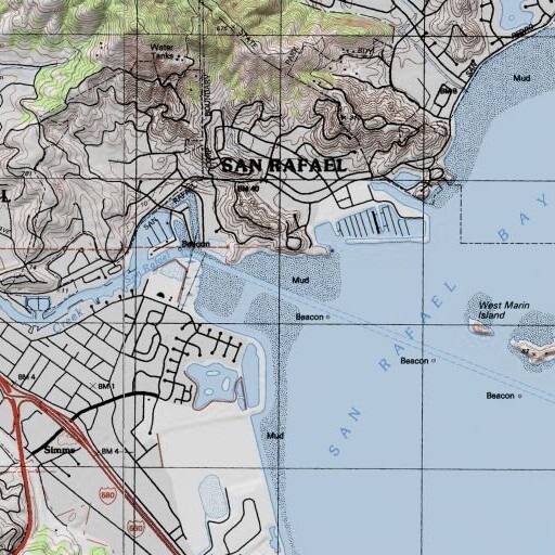 USGS 24K topo map of Pickleweed Park, CA