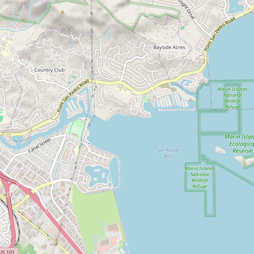 OpenStreetMap map of Pickleweed Park, CA