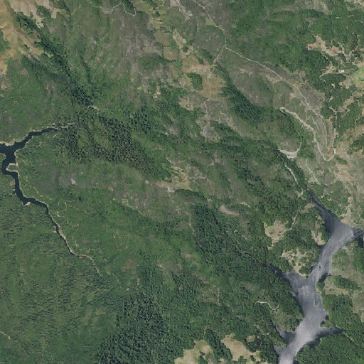Aerial imagery of Bathtub Gap, CA