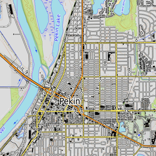 OpenTopoMap map of Willow Park, IL