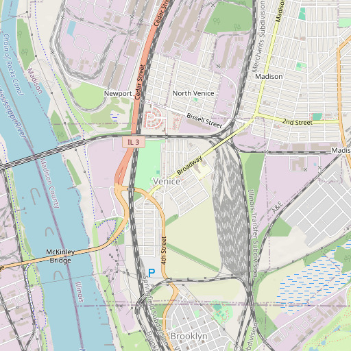 OpenStreetMap map of Saint Mark School, IL
