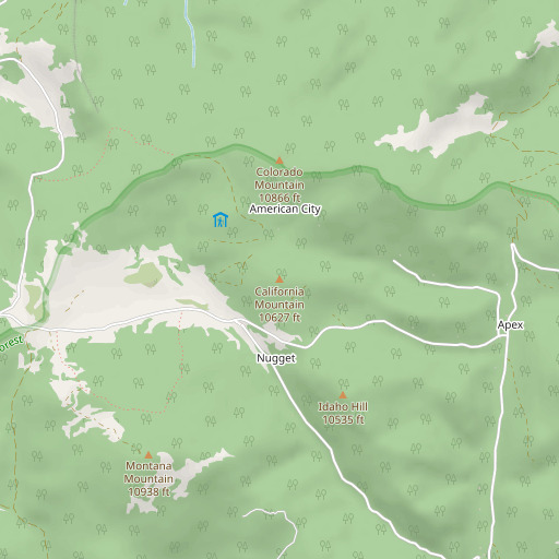 OpenStreetMap map of California Mountain, CO