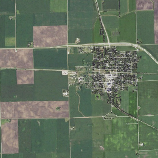 Aerial imagery of Sheldon High School, IL