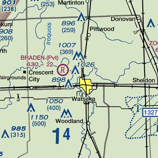 FAA VFR chart of West Side School, IL