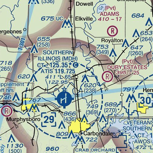 FAA VFR chart of De Soto Elementary School, IL
