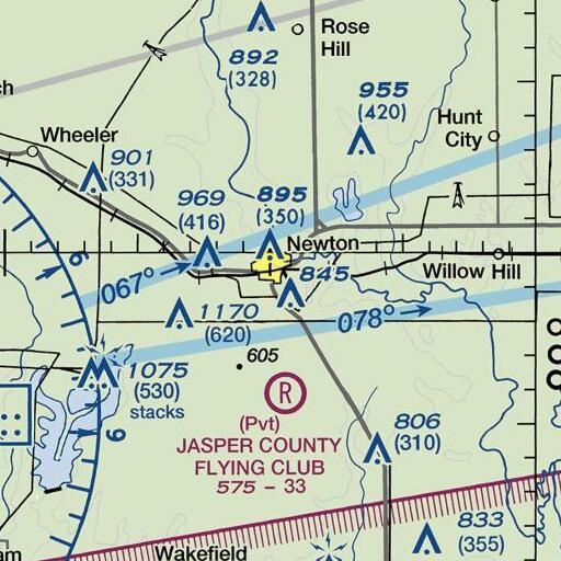 FAA VFR chart of Newton Elementary School, IL
