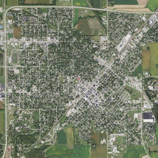 Aerial imagery of Lincoln Junior High School, IL