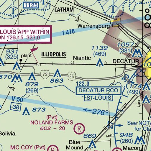 FAA VFR chart of Interchange 25, IL