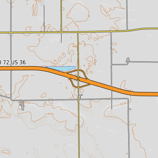 OpenTopoMap map of Interchange 25, IL