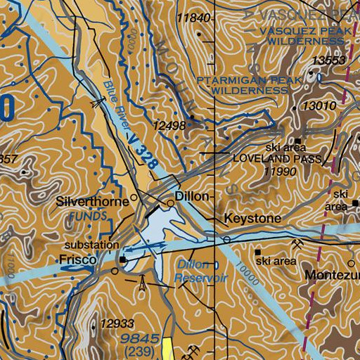 FAA VFR chart of Baker School, CO