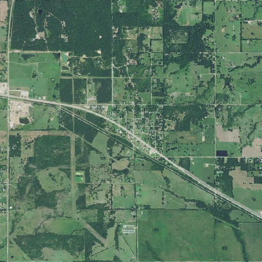 Aerial imagery of Millerton Post Office, OK