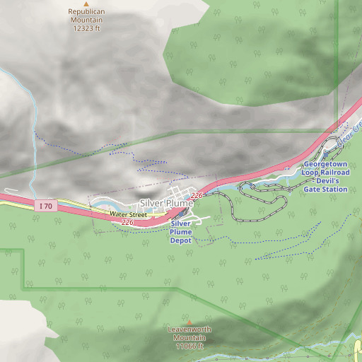 OpenStreetMap map of Snowdrift Gulch, CO