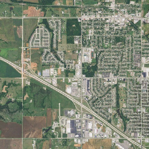 Aerial imagery of Mid High School, OK