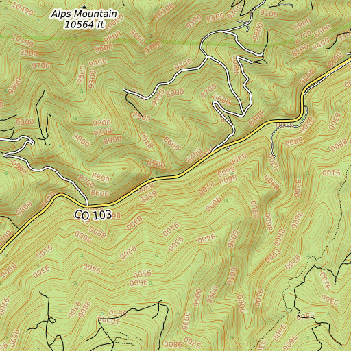 OpenTopoMap map of Eclipse Gulch, CO