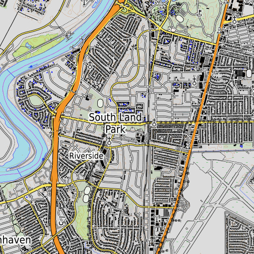 OpenTopoMap map of Cooledge Park, CA