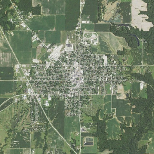 Aerial imagery of Public Square, IL