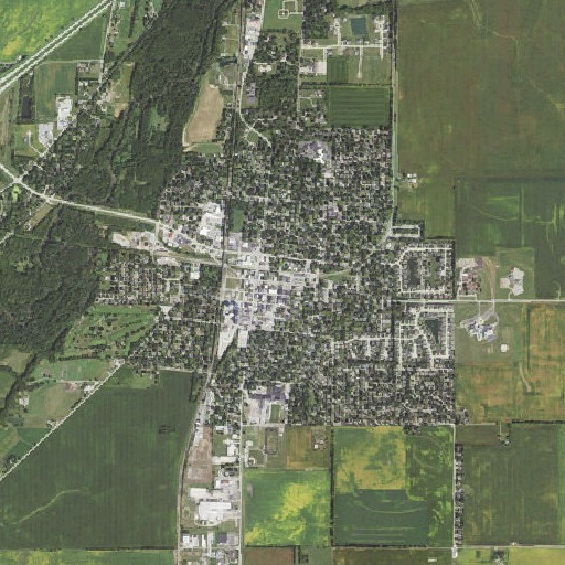 Aerial imagery of Allerton Public Library, IL