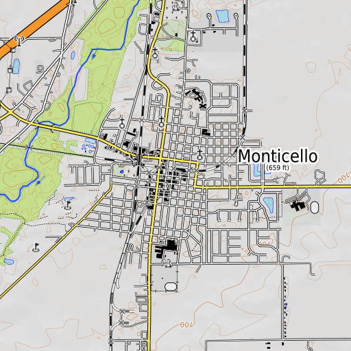 OpenTopoMap map of Allerton Public Library, IL