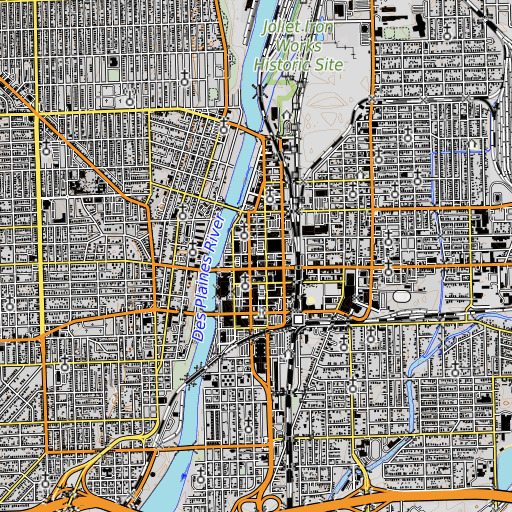 OpenTopoMap map of Renaissance Center, IL