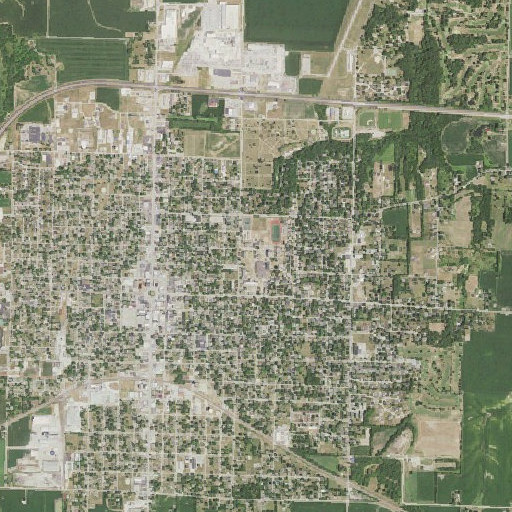 Aerial imagery of Fulton Hall, IL