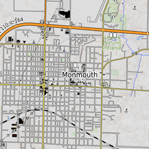 OpenTopoMap map of Fulton Hall, IL