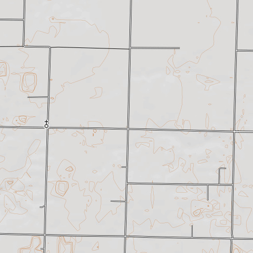OpenTopoMap map of Ward School (historical), IL