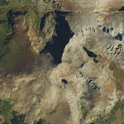 Aerial imagery of Mount Bierstadt, CO