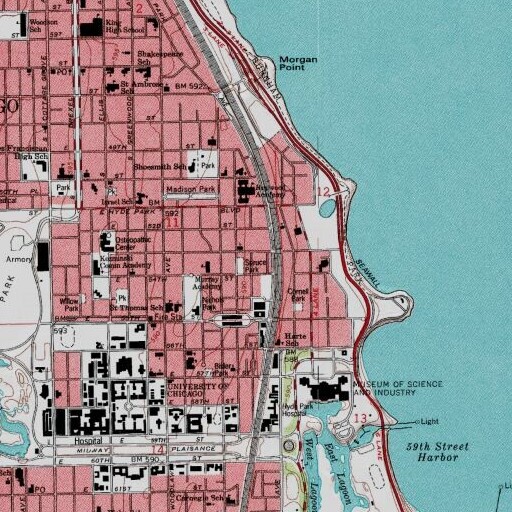 USGS 24K topo map of Chicago Clinic for Child Development, IL