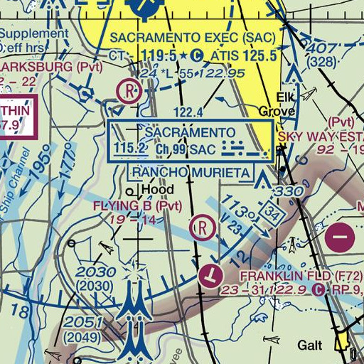 FAA VFR chart of Franklin Elementary School, CA