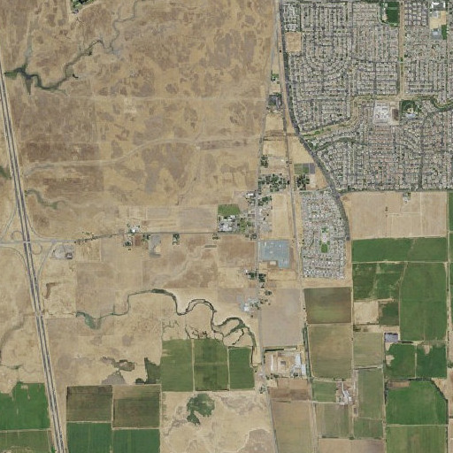Aerial imagery of Franklin Elementary School, CA