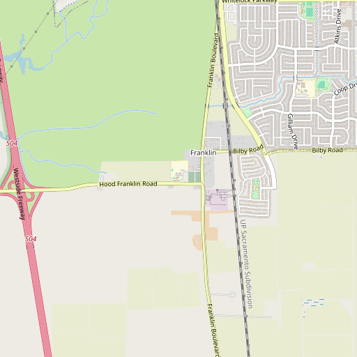 OpenStreetMap map of Franklin Elementary School, CA