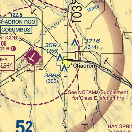 FAA VFR chart of Memorial Hall, NE