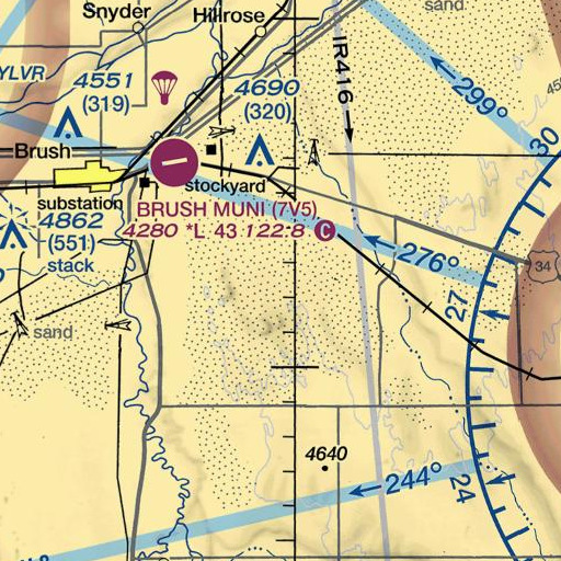 FAA VFR chart of Mitchell Windmills, CO