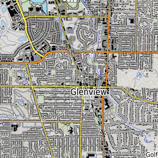 OpenTopoMap map of Jackman Park, IL