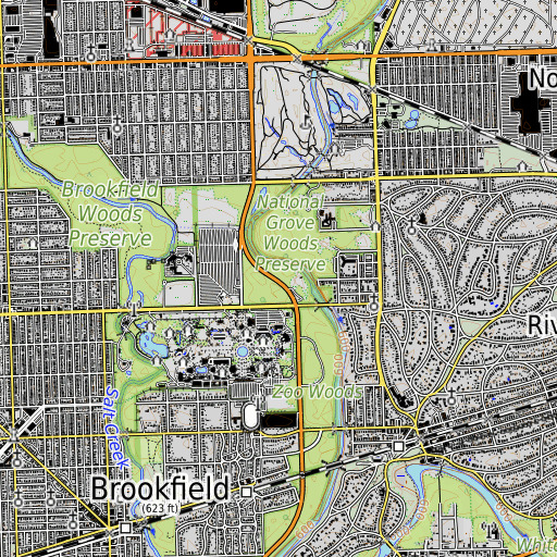 OpenTopoMap map of McCormick Woods, IL