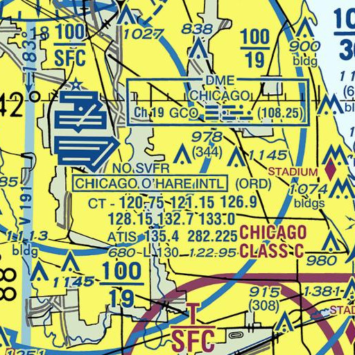 FAA VFR chart of Our Savior Lutheran School, IL