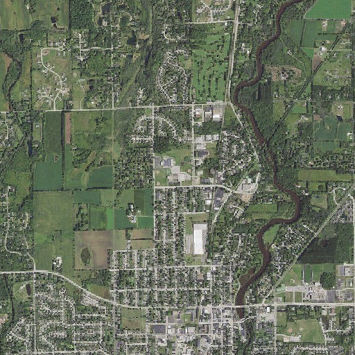 Aerial imagery of John Long Middle School, WI